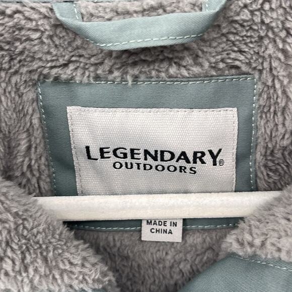 Legendary Whitetails fleece lined waxed cotton rain resistant button up jacket M - Picture 5 of 6